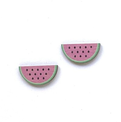 0 Watermelon - Stud Earrings