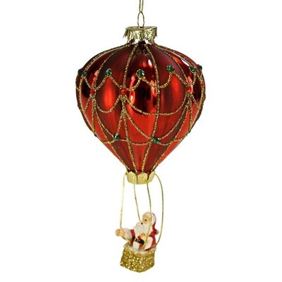 0 joulupukki kuumailmapallossa -koriste