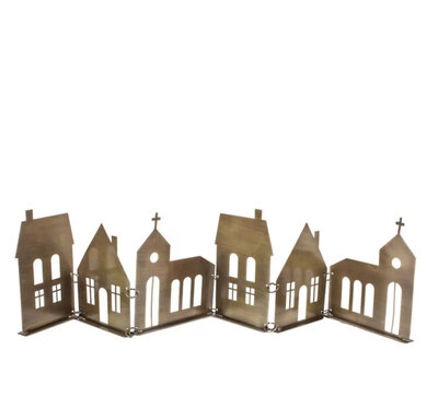 0 kaupunkisiluetti, antiikkipronssi