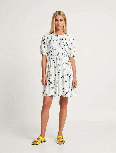 Ale0 Aurelie Dress white