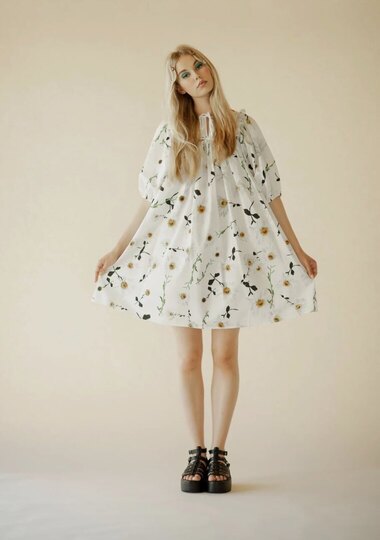 Ale0 Bailey Dress White