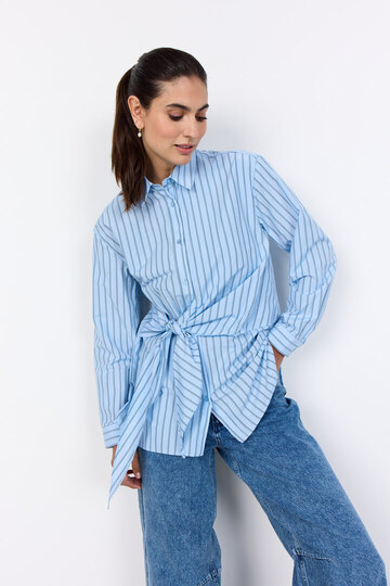 Ale0 Bardot shirt light blue