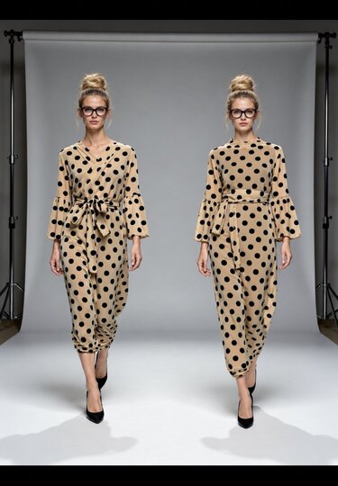 Ale0 Beehive Jubilee Latte Big Polka Dot Mesh