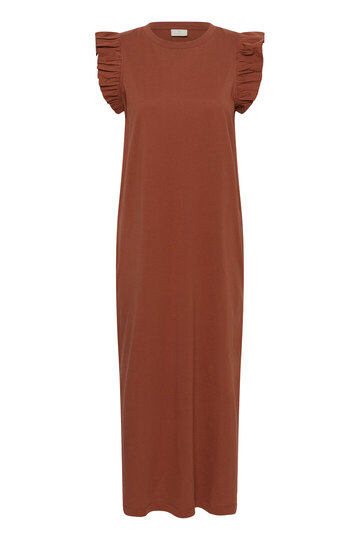 Ale0 Celina Flounce Dress Henna Brown
