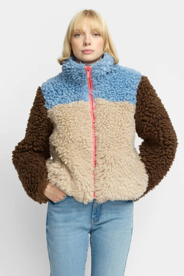 Ale0 Chunky block teddy blue-off-white-brown 