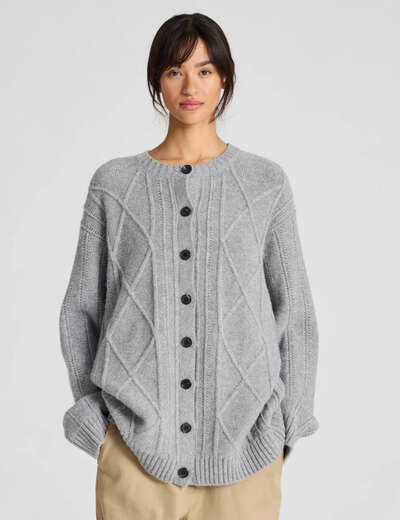 Ale0 Clara lambswool cardigan gots