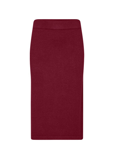 Ale0 Dollie Knit Skirt wine red