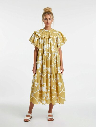 Ale0 Kiera Dress light yellow 