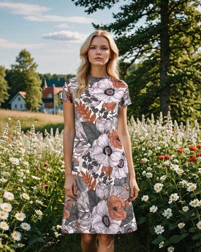 Ale0 Mary tee Dress Jardin
