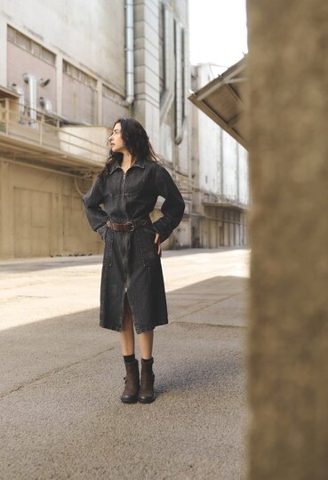 Ale0 Merle denim dress
