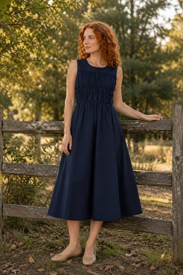 Ale0 Netti 107 dress navy blue