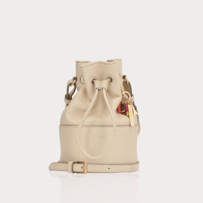 Ale0 Noa bucket Bag Beige gold