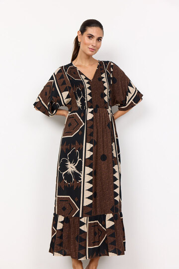 Ale0 Rosalie Dress Brown combi