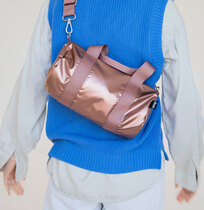 0   METALLIC Rose Gold Medium Weekender
