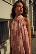 0  London Short Dress Cheryl Pink Print