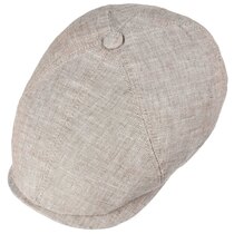 0 6-panel cap linen light beige herringbone 