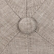 0 6-panel cap linen light beige herringbone 
