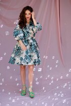0 AYA DRESS TEAL MIX