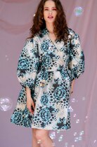 0 AYA DRESS TEAL MIX