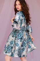 0 AYA DRESS TEAL MIX