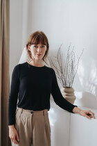 0 Agnete Wool Top Black