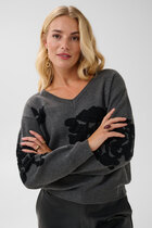 0 Alley neule - knit harmaa/musta