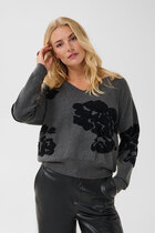0 Alley neule - knit harmaa/musta