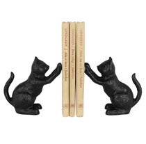 0 Book end Cats, kirjahyllykissat  (2 kpl) valurauta