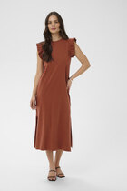 0 Celina Flounce Dress Henna Brown