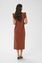 0 Celina Flounce Dress Henna Brown