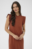 0 Celina Flounce Dress Henna Brown