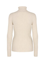 0 Dollie Rib Knit Polo Beige white