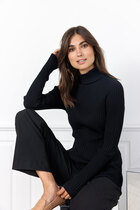 0 Dollie Rib knit polo black