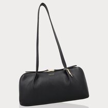 0 Elo Black Baguette Hand bag