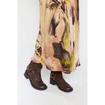 0 Georgina skirt Sand Leaf silk mix