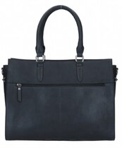 0 Hand Bag/ Lap Top Bag Robust Black-silver