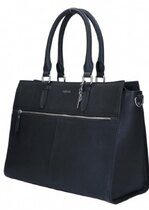 0 Hand Bag/ Lap Top Bag Robust Black-silver