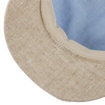 0 IVY cap Linen light beige herringbone