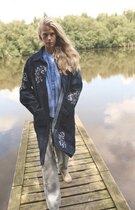 0 JEAN denim coat-takki