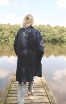 0 JEAN denim coat-takki