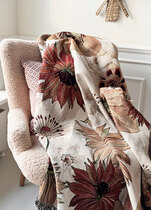0 Jacquard viltti mocha mousse flowers 160x200 cm