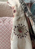0 Jacquard viltti mocha mousse flowers 160x200 cm