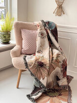 0 Jacquard viltti mocha mousse flowers 160x200 cm