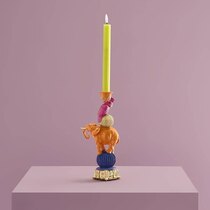 0 Kynttilänjalka Elefantti & Kakadu, käsinmaalattu