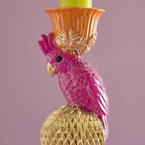 0 Kynttilänjalka Elefantti & Kakadu, käsinmaalattu