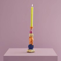 0 Kynttilänjalka Elefantti & Kakadu, käsinmaalattu