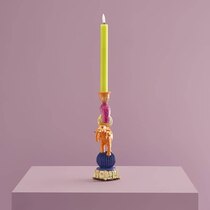 0 Kynttilänjalka Elefantti & Kakadu, käsinmaalattu