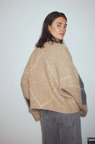 0 Laiana Cardigan Beige-Burgundy 