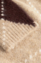 0 Laiana Cardigan Beige-Burgundy 