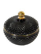 0 Lasirasia /Glass jar round  Black